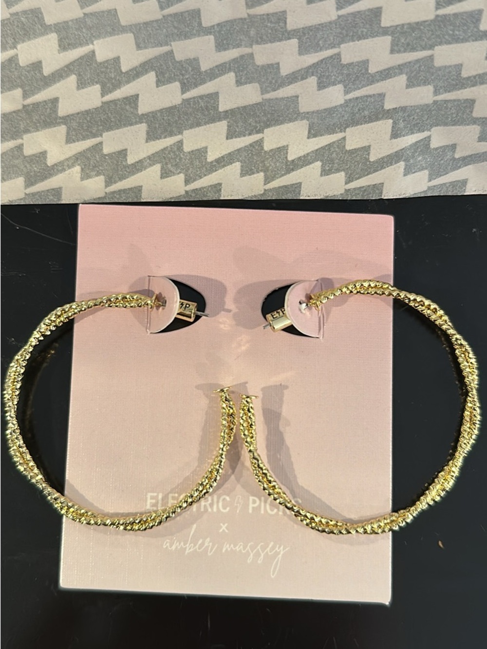 Electric & Picnic x Amber Massey Gold Braided Hoop Earrings